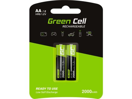 green cell 2x aa hr6 batteries 2000mah