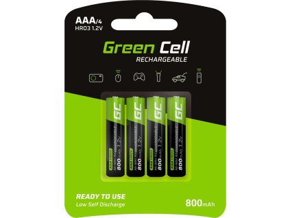 green cell 4x aaa hr03 batteries 800mah