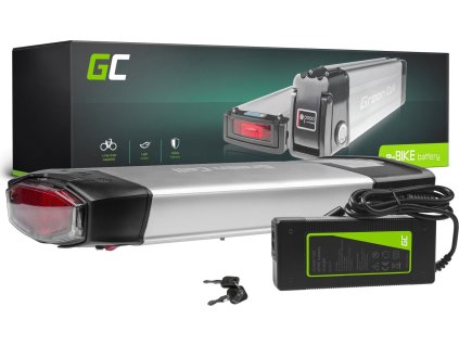 green cell e bike battery 36v 13ah li ion rear rack with charger