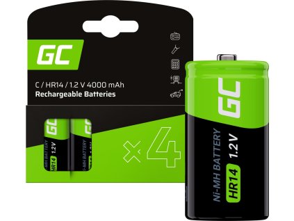 green cell batteries 4x c r14 hr14 ni mh 12v 4000mah