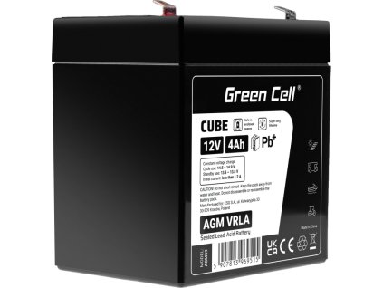 green cell agm vrla 12v 4ah bezobslugowy akumulator do zasilaczy awaryjnych ups zabawki kasy wagi