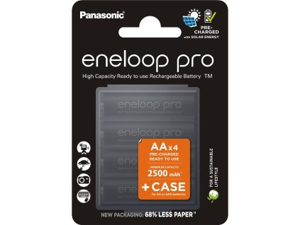 4 x akumulatorki panasonic eneloop pro new r6 aa 2500mah bk 3hcdec4be blister box 2