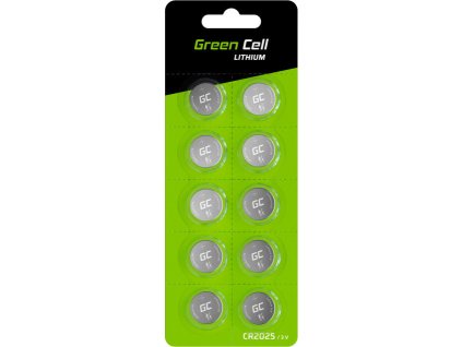 5x lithium green cell cr2025 3v 160mah batteries