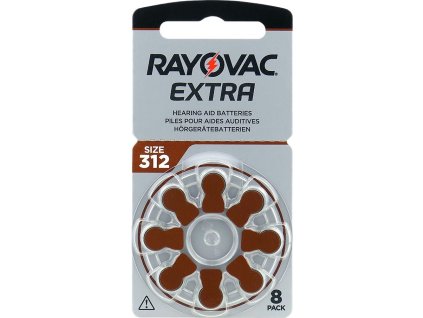 8 x baterie do aparatow sluchowych rayovac extra 312 2