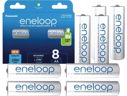 8x r06 aa akumulatorki baterie eneloop panasonic 2000mah japonskie