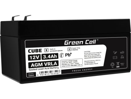 green cell agm 12v 34ah akumulatorova bezudrzbovy akumulator hracky vystrazne systemy hrackarske vozidlo