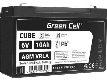 green cell agm 6v 10ah akumulatorova bezudrzbovy akumulator hracky vystrazne systemy hrackarske vozidlo 3