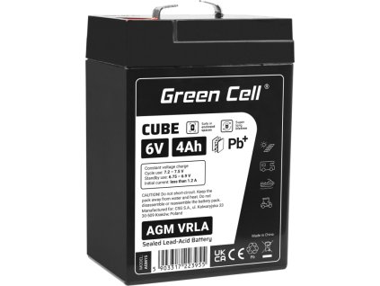 green cell agm vrla 6v 4ah bezobslugowy akumulator do systemu alarmowego kasy fiskalnej zabawki