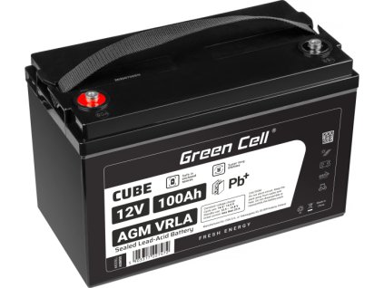 green cell agm vrla 12v 100ah bezobslugowy akumulator do kampera fotowoltaiki paneli solarnych lodzi