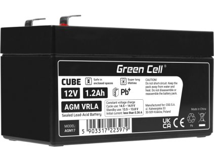 green cell agm vrla 12v 12ah bezobslugowy akumulator do systemu alarmowego kasy fiskalnej zabawki