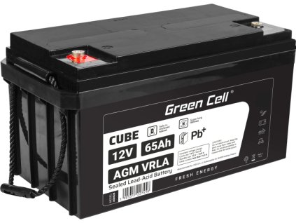 green cell agm 12v 65ah akumulatorova bezudrzbovy akumulator rybarska lod obytne auto fotovoltaika