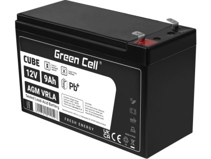 bezudrzbovy akumulator agm green cell 12v 9ah pre zalozne zdroje ups a systemy nudzoveho napajania ups 14 bateria agm green cell 12v 9ah
