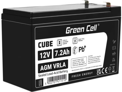 green cell agm vrla 12v 72ah bezobslugowy akumulator do systemu alarmowego kasy fiskalnej zabawki
