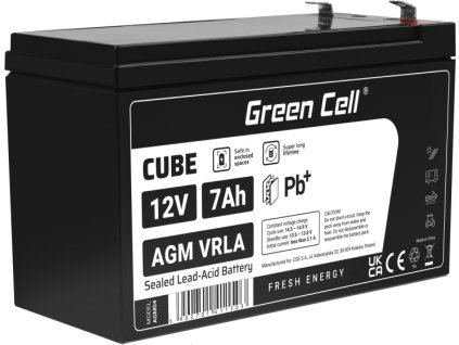 green cell agm vrla 12v 7ah bezobslugowy akumulator do zasilaczy awaryjnych ups systemow zasilania awaryjnego ups