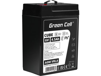 green cell agm vrla 6v 45ah bezobslugowy akumulator do systemu alarmowego kasy fiskalnej zabawki