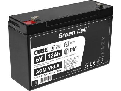 green cell agm 6v 12ah akumulatorova bezudrzbovy akumulator hracky vystrazne systemy hrackarske vozidlo