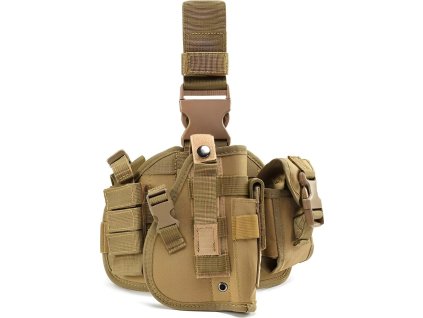 Modulární Taktický Stehenní Panel s Pouzdrem na Zbraň MOLLE MIL-1118