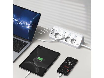 narozna listwa morre 2m m412 4niazda ac 2xusb c 2xusb a 15w 3