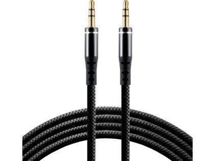 kabel przewod silikonowy audio aux wtyk wtyk jack 3 5 mm stereo 150cm everactive cbs 1 5jb czarny 9
