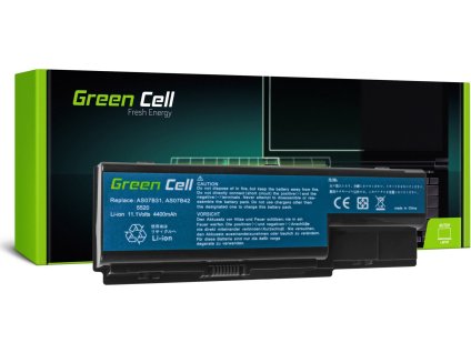 green cell battery for acer aspire 5520 as07b31 as07b32 111v 4400mah