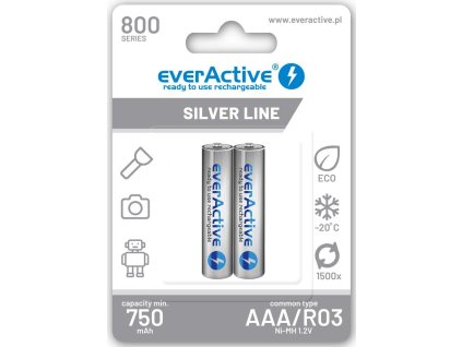 2 x akumulatorki everactive r03 aaa ni mh 800 mah ready to use 2