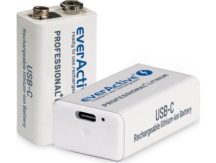 akumulatorek everactive 6f22 9v li ion 550 mah z usb typ c 9