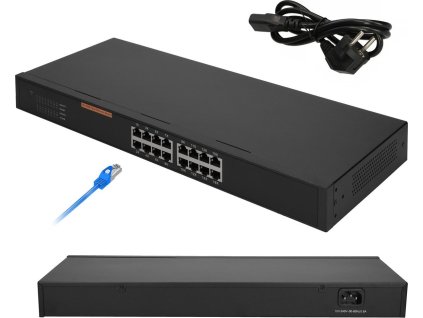 Extralink HEXON | Switch | 16x 10/100Mb/s, Kryt Desktop