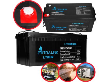 Baterie LiFePO4 200Ah 12.8V 2560Wh BMS
