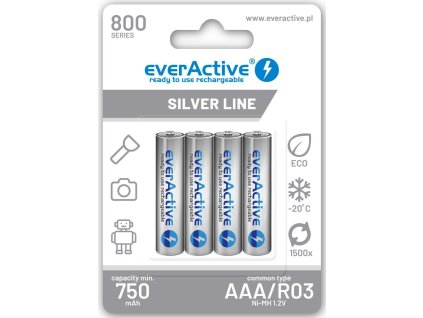 4 x akumulatorki everactive r03 aaa ni mh 800 mah ready to use 2