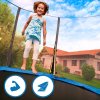 trampolina ogrodowa z siatka drabinka 12ft srednica 366cm do ogrodu lato marka inna