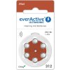 6 x baterie do aparatow sluchowych everactive ultrasonic 312