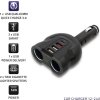 Auto rozbočovač zásuvky zapalovače 12-24V | 52 W | 2,4A | 2 x USB | USB QC 3.0 | USB typ C PD | 2x zásuvka zapalovače cigaret