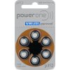 6 x baterie do aparatow sluchowych power one sab varta 312