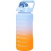Motivační láhev | Láhev na vodu, 2000 ml, oranžová-modrá | Extralink