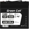 green cell cube agm ip54 12v 55ah vrla battery gel deep cycle scooter mower boat barge mower tractor fishing boat