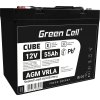 green cell cube agm ip54 12v 55ah vrla battery gel deep cycle scooter mower boat barge mower tractor fishing boat