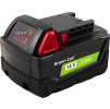 green cell battery for milwaukee m18 18v 5ah replacement battery m18 b5 4932430483