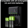set charger green cell gc vitalcharger and 4x batteries aaa hr03 800mah