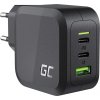 ladowarka sieciowa green cell gc powergan 65w 2x usb c power delivery 1x usb a kompatybilne z quick charge 30
