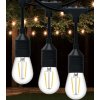 Zahradní girlanda 10m | 10x LED žárovka | IP65 voděodolná | Exteriérový světelný řetěz