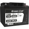 green cell cube agm ip54 12v 40ah vrla battery gel deep cycle scooter mower boat barge mower tractor fishing boat