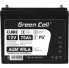 green cell cube agm ip54 12v 75ah vrla battery gel deep cycle powerchair photovoltaic leisure battery campervan