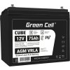 green cell cube agm ip54 12v 75ah vrla battery gel deep cycle powerchair photovoltaic leisure battery campervan