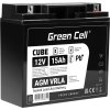 green cell agm 12v 15ah akku vrla blei batterie unbemann fischkutter boot scooter rasentraktor rasenmaeher