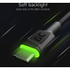 kabel przewod green cell gc ray usb usb c 200cm z zielonym podswietleniem led szybkie ladowanie ultra charge qc 30
