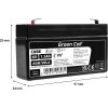 green cell agm 6v 13ah akumulatorova bezudrzbovy akumulator hracky vystrazne systemy hrackarske vozidlo 1