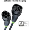 green cell snap nabijaci kabel typu 2 11kw 5m pre tesla model 3 s x y kia ev6 hyundai ioniq 5 bmw i3 ford mach e 3