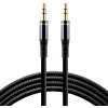 kabel przewod silikonowy audio aux wtyk wtyk jack 3 5 mm stereo 150cm everactive cbs 1 5jb czarny 9