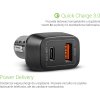 Auto nabíječka Green Cell USB-C Power Delivery + USB Quick Charge 3.0