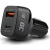 Auto nabíječka Green Cell USB-C Power Delivery + USB Quick Charge 3.0